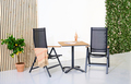 Cafebord 70 x 70 cm sort/teak bøg